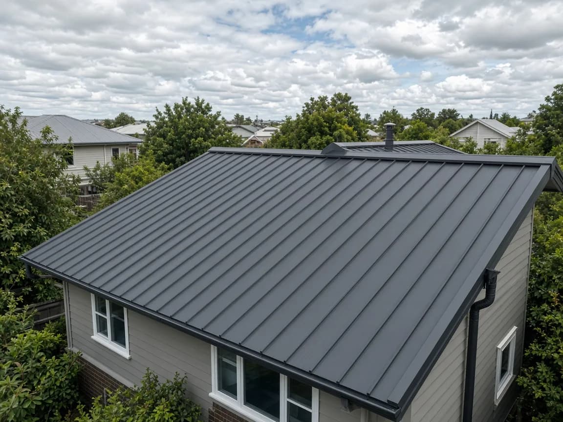 Iron roof after a roof-grade coat